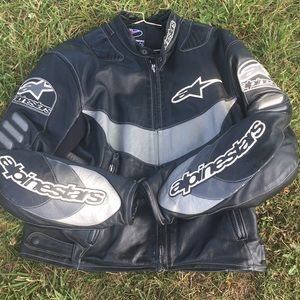 Alpinestars leather jacket with pads